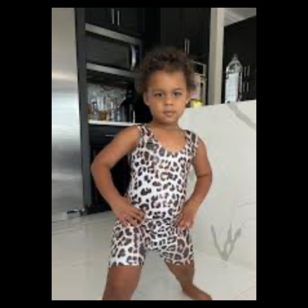 Leopard Print Kids' Sleeveless Romper.32